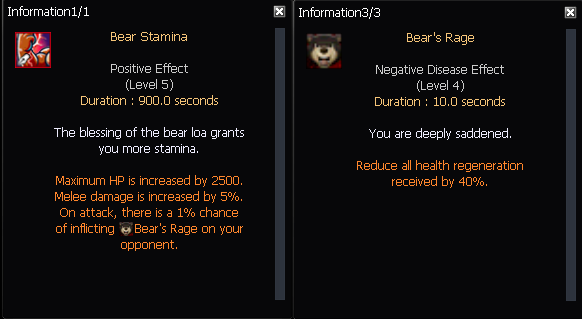 Bear Stamina